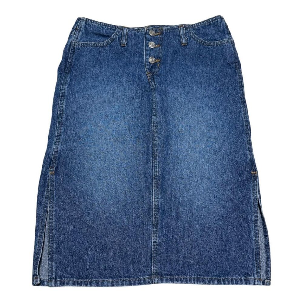 Vintage Paris Blues 100% Cotton‎ Medium Wash Jean Pencil Skirt Women's 5